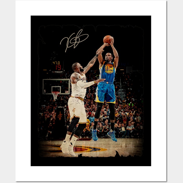 Kevin Durant vs Lebron James Vintage Wall Art by CAH BLUSUKAN